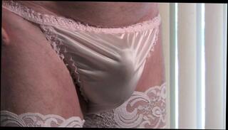 Video 11164795: solo boy, pink nylon panties, soft nylons