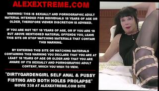 Video 1664778385: prolapse pussy fisting, anal fisting prolapse, hole prolapse, self anal