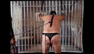 Video 1117720745: sub flogged, chained sub