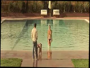 Video 48117401: softcore babes, celebrity softcore, babe straight, topless pool, topless talk, topless first, bare breasts, couple