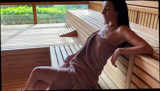 Video 1512508135: doggy style cowgirl blowjob, cock blowjob doggy style, big boobs doggy style, big ass doggy style, blowjob public doggy, stranger fucks hot, brunette fucks stranger, sauna fuck