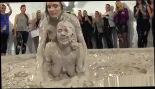 Video 942026904: big tits lesbian, girl nude, girl mud, nude wrestling