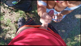 Video 1653191115: montse swinger, milf pov blowjob, mature milf pov, milf mature woman, outdoor blowjob