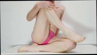 Video 1590321385: voyeur feet, feet ass cock, voyeur amateur masturbates, underwear strip, ass legs feet, underwear panties, pants underwear, strips pink