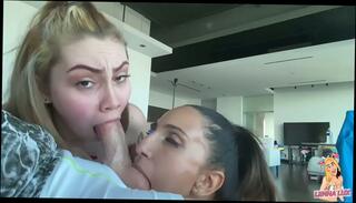 Video 1663956275: girl double blowjob, girl friend double, two girls double, double bj, taboo double, share cock