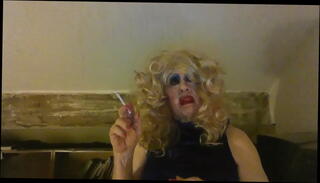 Video 1599041695: sissy cum slut, sissy smoke slut, piss slut, dress pissing, pissing mouth