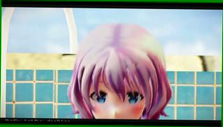 Video 1659209915: 3d toons, anime toon, bikini striptease, 3d dance, short haired girl, girl shaking