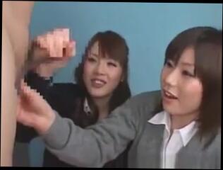 Video 833469504: cfnm schoolgirls, cfnm penis, asian teen threesome, threesome handjob, penis examination