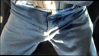 Video 1617666835: jeans peeing, public outdoor peeing