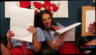 Video 1595360514: fetish femdom babes, cfnm model, cfnm babes jerking, uniformed cfnm