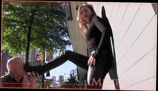 Video 212841565: lick boots, public licking