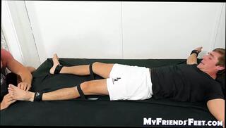 Video 1602884441: gay feet fetish, submissive tormented, bondage feet, gay bondage hunks, soft feet, tickle torment, friends feet, feet hd, muscular gay hunk