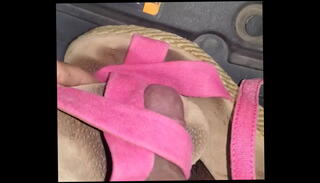 Video 1596367445: shoejob cumshot, heels shoejob