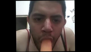 Video 1650445495: dildo deep throat sucking, deep throat dildo blowjob, shemale sucks dildo