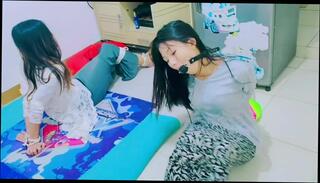 Video 1585616594: lesbian bdsm bondage, bdsm bondage fetish, bdsm gag, gagged brunette lesbian, asian lesbian bondage, ball gagged asian, friend gagging, best gagging, cute balls