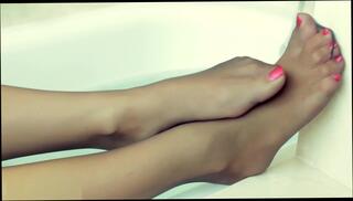 Video 1112025004: foot fetish stockings, nylon feet, foot fetish hd, soapy feet