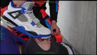 Video 1626092813: slave lick feet, fetish feet licking, slave licking clean, slave licking boots, amateur slave, slave sits, bike