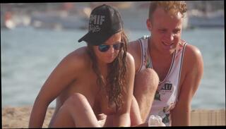 Video 1009611104: big tits topless, big tits european babe, big tits beach, big natural tits brunette, european babe public