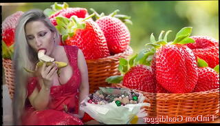 Video 1132356685: femdom fetish porn, femdom domination, domination masturbation, dominated eating, domination face, domination style, lip fetish, fetish red, stuffing masturbation