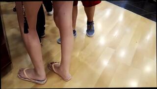Video 725316404: sexy legs feets toes, sexy long toes feet, feets hot long toes, public foot fetish, sexy girl feet, sexy shopping
