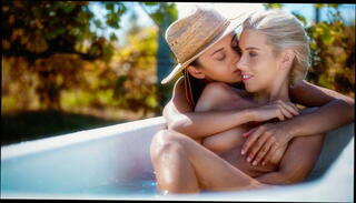 Video 1603785371: shrima malati, viv thomas, kissing straight, blonde brunette kissing, straight european