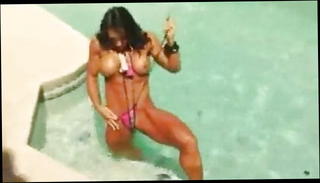 Video 1570211081: naked nude straight, topless naked, woman topless, topless pool, muscular woman