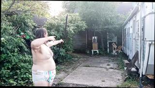 Video 1618083571: chubby gay solo, underwear solo, chubby gay amateur, gay humiliation, diaper, underwear outdoor, solo hd