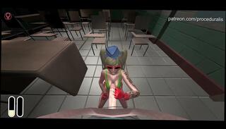 Video 1666024795: deep throat blowjob 3d, 3d game, 3d school, military girl