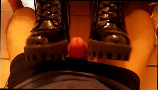 Video 1312205485: cock crush shoejob, trample shoejob