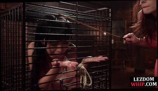 Video 1569999594: asian lesbian fingering, bdsm fingering, cage blowjob, asian babe fingering, redhead babe fingering, red head fingers