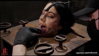 Video 1521566345: bdsm slave gagged, bdsm bondage slave, bdsm fetish slave, slave gagged fucked, bdsm hardcore bondage, clamped slave, gagged brunette slave, bondage slave rough, tiny slave, nipple clamps, petite brunette slave, bizarre bondage