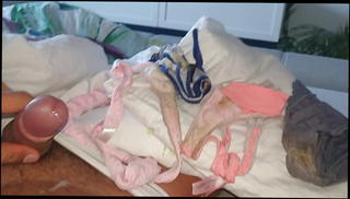 Video 1573546821: crossdresser cumshot, crossdresser handjob, gay crossdresser, gay handjob cum, dirty cumshot, panty cumshot, bed dirty