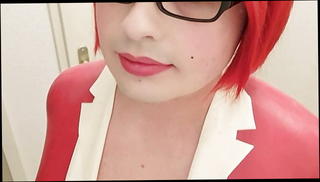 Video 1185858101: latex crossdresser, latex shemale, crossdresser corset, crossdresser nurse