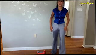 Video 1589450995: pee desperation pissing, pee desperation wetting, female pee desperation, pee jeans wetting, pee pants, pee tight