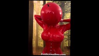 Video 1609000713: femdom mistress latex, latex fetish mistress, bondage latex girl, red latex catsuit, latex catsuit mask, german latex fetish, latex model, mistress solo, big tits model girl, red head mistress, latex female mask, red ball, balls shooting, girl behind
