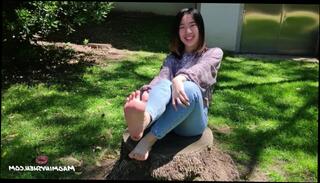 Video 990198303: barefoot foot fetish, feet pov foot, foot fetish girl, amateur pov foot, chinese foot pov, asian feet pov, solo female feet, amateur public pov, barefoot outside