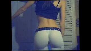 Video 1617693405: strip oil, oil tease, stockings oil, oiled brunette, best ass