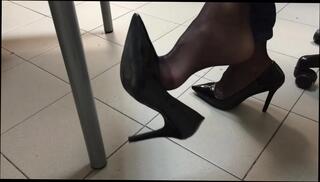 Video 297363901: nylon stockings foot fetish, pumps shoeplay, foot fetish high heels, straight foot