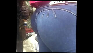 Video 1201814285: candid jeans ass, big ass tight jeans, candid latin ass