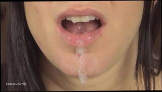 Video 861815885: female domination fetish, fetish closeup, closeup licking, spit tongue fetish, mouth tongue fetish, mouth lips fetish, wet mouth fetish, spit bubbles, delicious bubble
