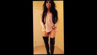 Video 1571102381: thigh boots, shemale boots