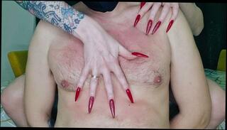 Video 1665132233: bdsm femdom fetish, bdsm fetish milf, femdom amateur milf, bdsm fetish plays, amateur brunette milf, long nail fetish, red bdsm, slave red