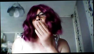 Video 1568033531: sissy plugged caged, sissy ladyboy shemale, sissy webcam, cage masturbate, lingerie sissy