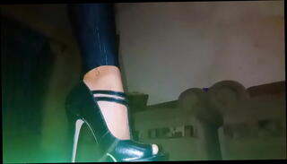 Video 1586599535: cum feet, feet shoes, feet high heels, feet trample
