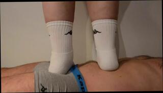 Video 347253101: foot femdom trample, femdom foot job, straight foot, white socks foot job, foot job hd, cock trample