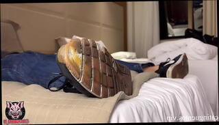 Video 1597747275: feet fetish toes, feet soles toes, interracial feet, sub feet