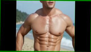 Video 1658485435: gay hot muscle, gay beach, dude