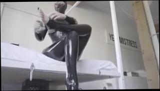 Video 388554904: latex catsuit, latex woman, latex amateur, latex ballet, latex boots, latex brunette