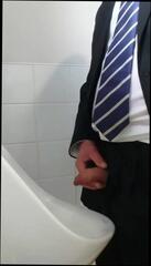 Video 352077001: pissing urinal, uncut daddy, urinal gay, uncut amateur, voyeur gay, urine loving, hd uncut