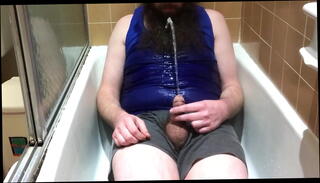 Video 1459803095: pissing urinal gay, pissing watersports, solo watersports, amateur gay piss, beard solo, long piss